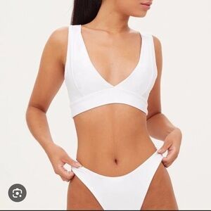 White Plunge Bikini Set